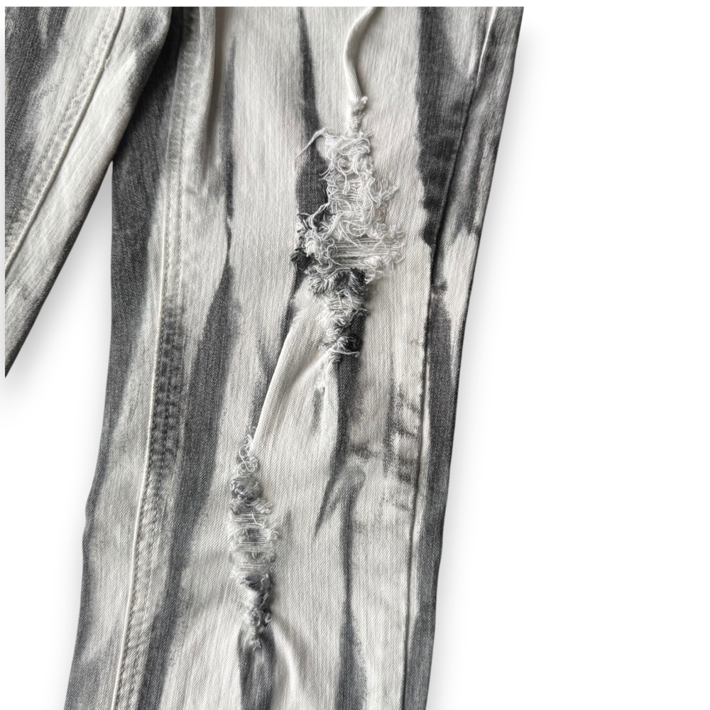 MACHINE gray tie-dye studded jeans size 0 - Picture 5 of 15